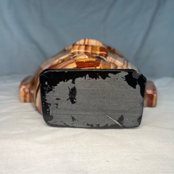 Mayan Aztec Death Mask Inca Burial Mask Tribal Mosaic Abalone Smooth 7” - Picture 6 of 7